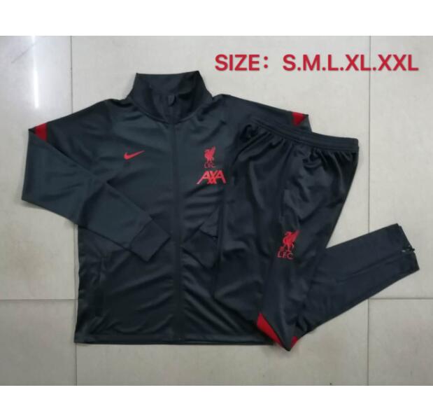 Liverpool Black Training Kits Jacket with Trousers 2020/21